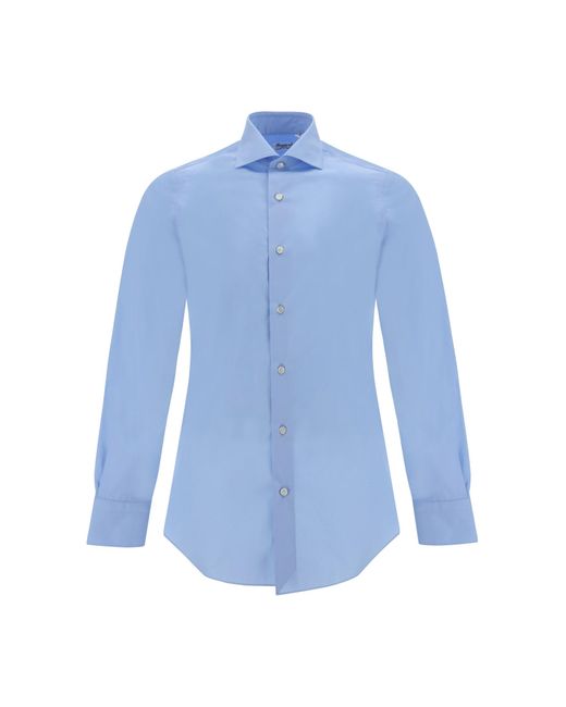 Finamore 1925 Blue Milano-zante Shirt for men
