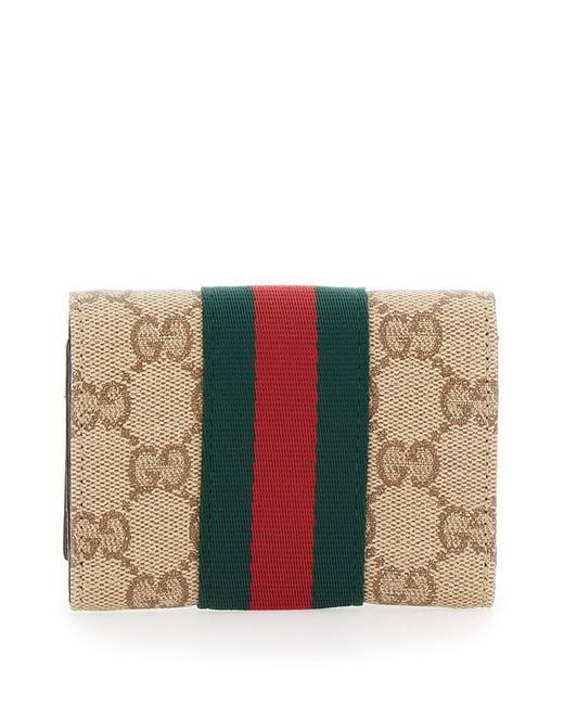 Gucci Natural Card Holder Fabric Accessory