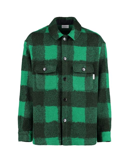 green checked overshirt