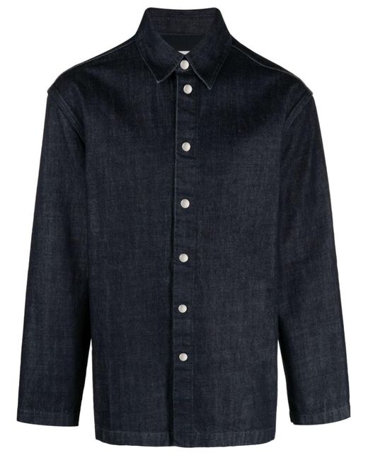 Jil Sander Blue Midnight Cotton Shirt for men