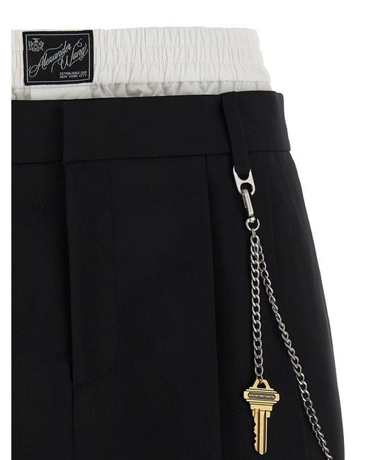 Alexander Wang Black 'Pre-Styled Pleated W/Chain' Skort
