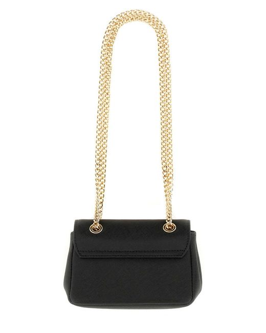 Vivienne Westwood Black Shoulder Bag With Chain Leather