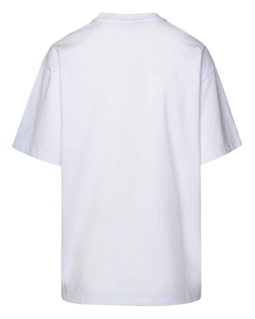 Ganni Gray Cotton T-Shirt