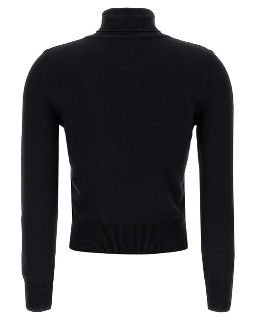 Antonino Valenti Blue Enriette Turtleneck Sweater Merino Wool Sweater, Cardigans