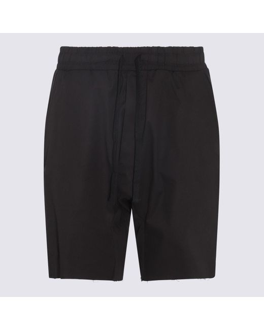 Thom Krom Black Cotton Blend Bermuda Shorts for men