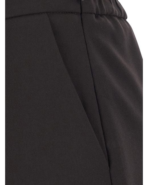 Twinset Black Trousers Tech Fabric Polyester