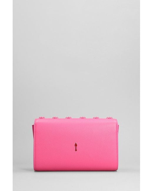 Christian Louboutin Pink Paloma Clutch Shoulder Bag