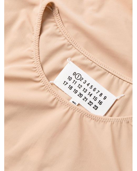 Maison Margiela Brown Seamless Bodysuit With High Neckline