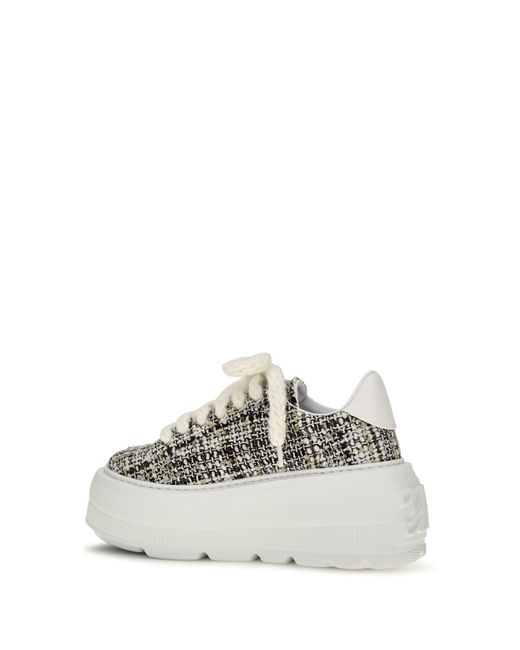 Casadei White Sneakers Nexus Bouclé Upper: Fabric Trainers