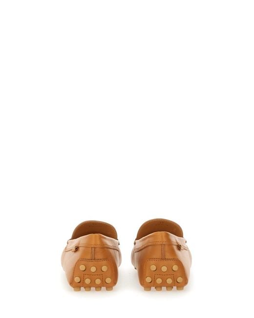 Tod's Brown Leather Gommino Loafer Loafers