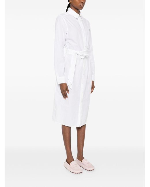 Polo Ralph Lauren White Midi Dress Cotton