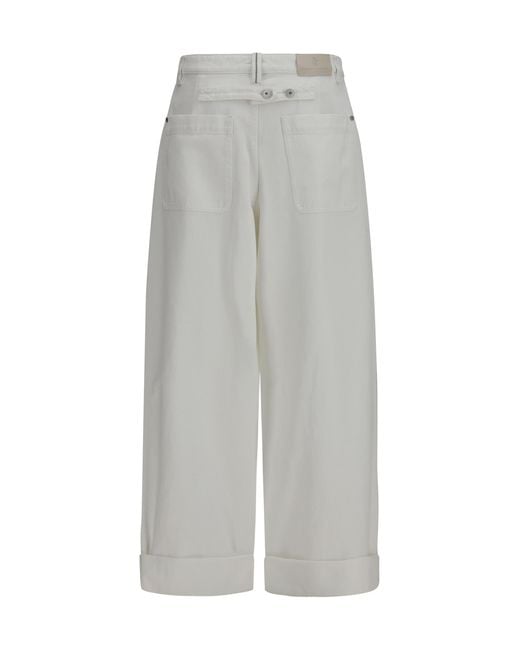 Brunello Cucinelli Gray Cotton Pants