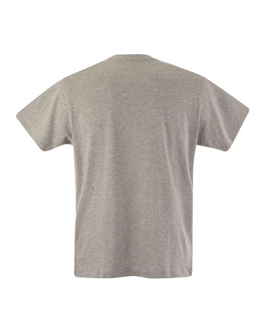 Vilebrequin Gray Cotton T-Shirt With Frontal Print for men