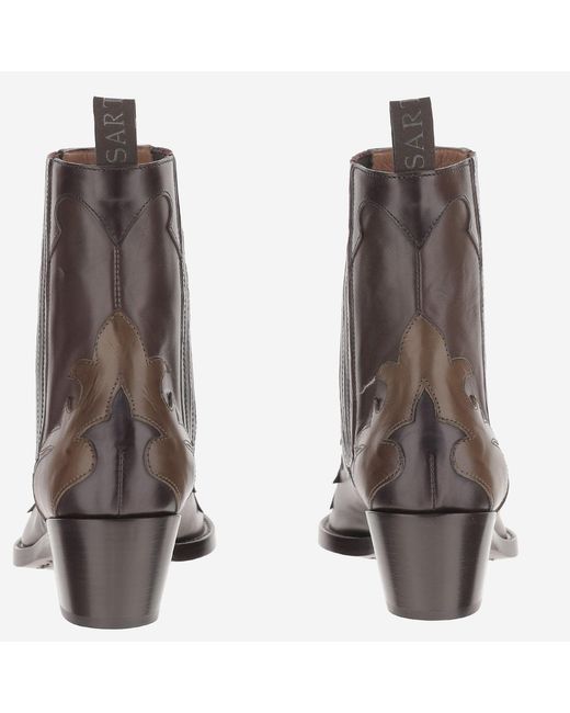Sartore Brown Ankle Boots Parma Leather