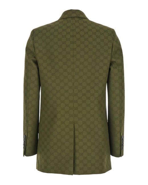 Gucci Green Gg Canvas Jacket