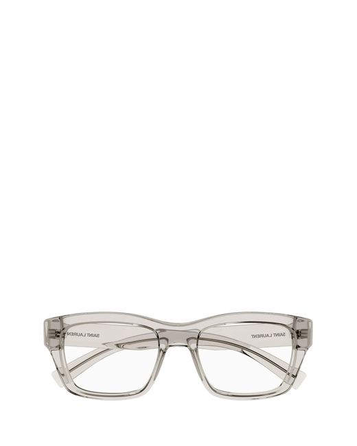 Saint Laurent White Eyeglasses for men