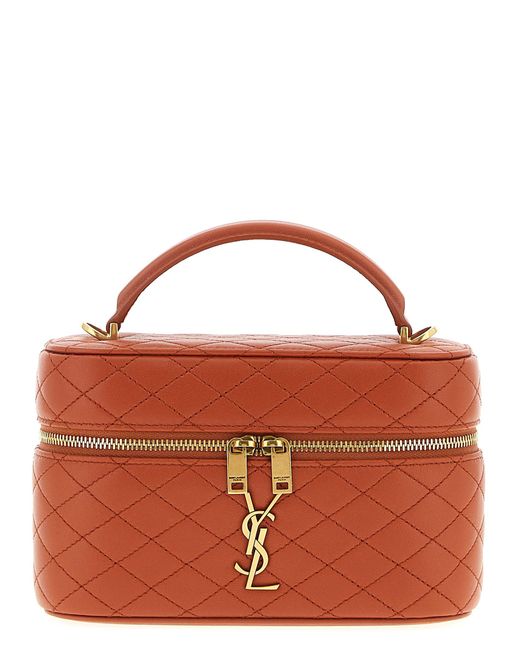 Saint Laurent Brown Gaby Vanity Handbag
