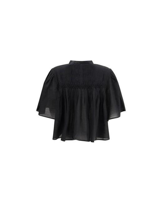 Isabel Marant Black Cotton Blouse
