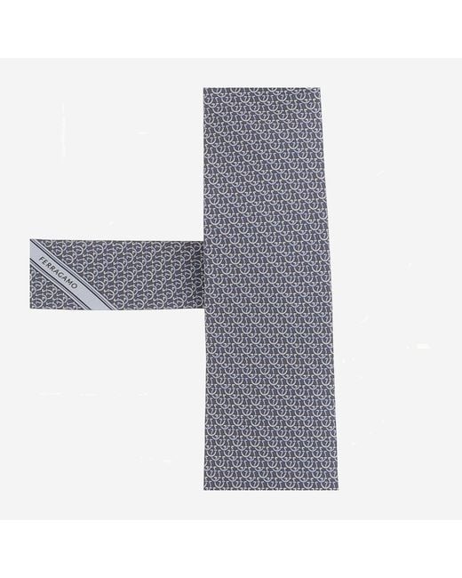 Ferragamo Gray Tie Silk, Ties & Bow for men