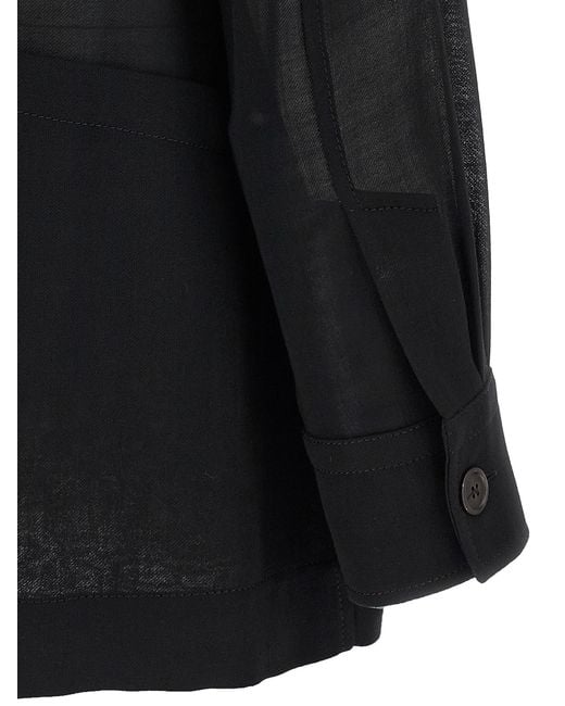Ferragamo Black Virgin Wool Blouse