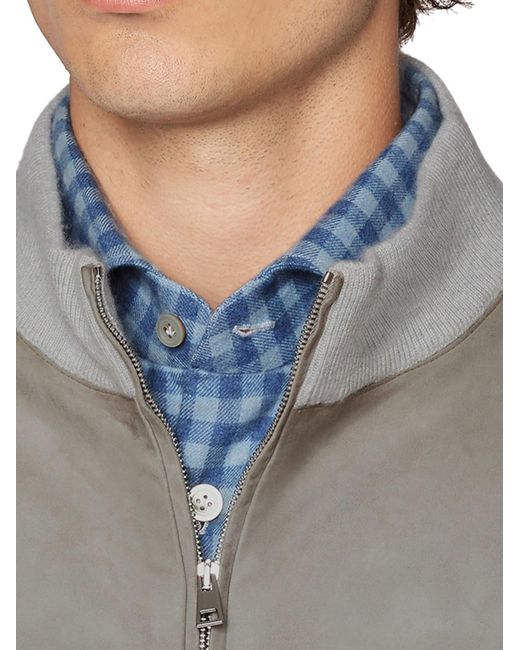 Kiton Gray Blouson Cashmere for men