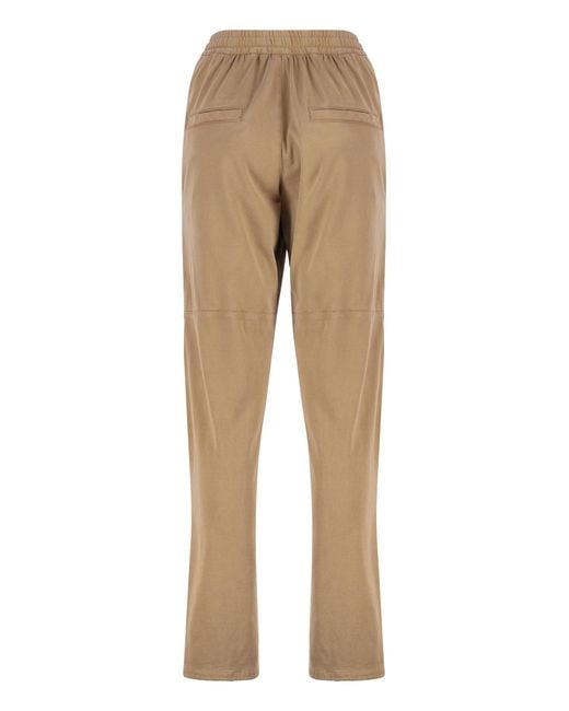 Isabel Marant Natural Trousers Regina Cotton Track Pants
