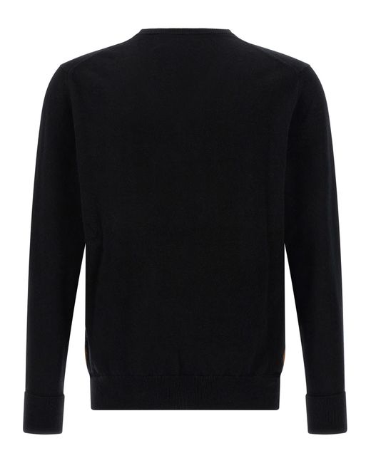 Ballantyne Black Argyle Pattern Sweater for men