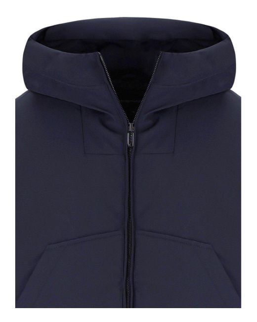 Emporio Armani Blue Hooded Down Jacket for men