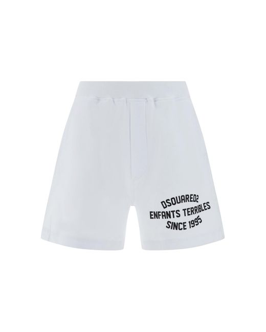 DSquared² White Bermuda Shorts for men