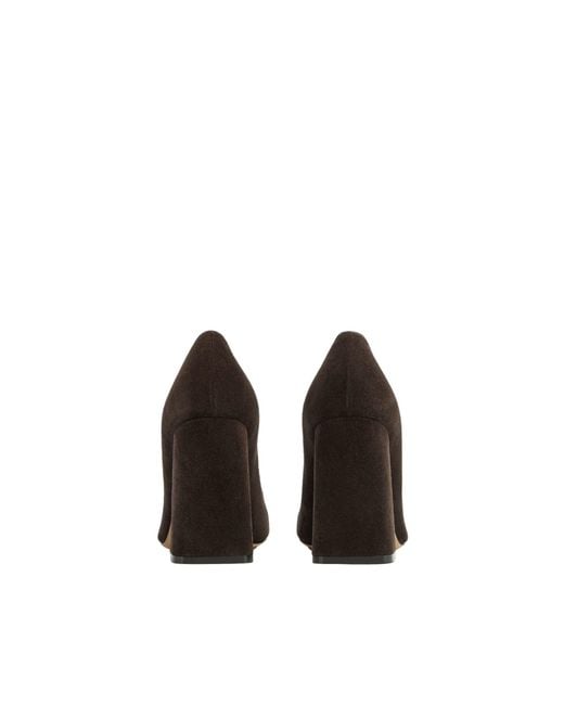 Bottega Veneta Brown Square-Toe Block-Heel Pumps