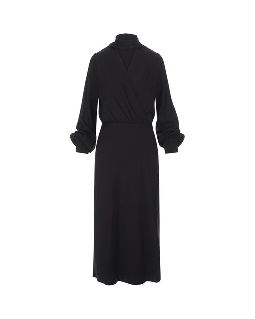 Sportmax Black Disegno Midi Dress
