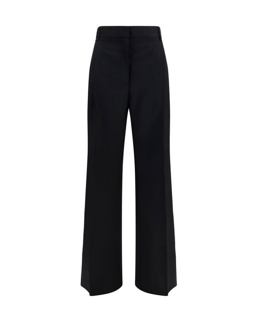 Rohe Black Pants Tailored Wool Fleece (Ovis Aries) Trousers