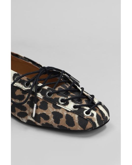 Ganni Gray Ballet Flats