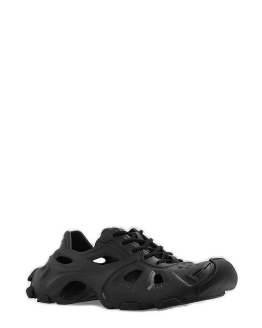 Balenciaga Black Hd Laced Cut-Out Sneakers