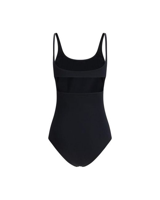 Courreges Black Elastane One-Piece Swimsuit