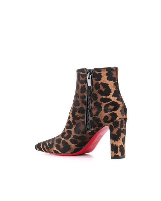 Christian Louboutin Brown Suprabooty 85 Leopard-print Ankle Boots