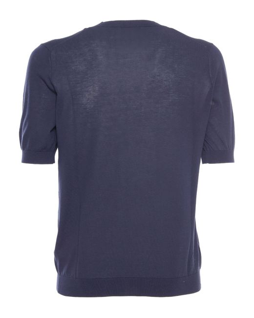 Ballantyne Blue Knit T-Shirt for men