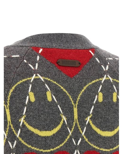 Moschino Red Smiley' Cardigan