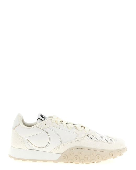 MARINE SERRE White Ms Rise Sneaker — Cream
