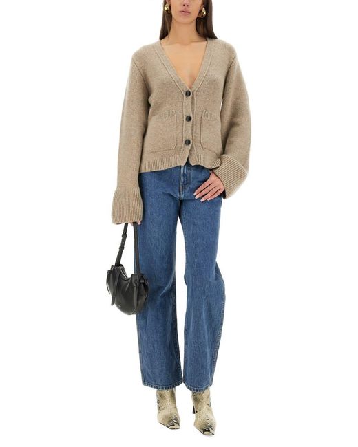 Khaite Natural Scarlet" Cardigan
