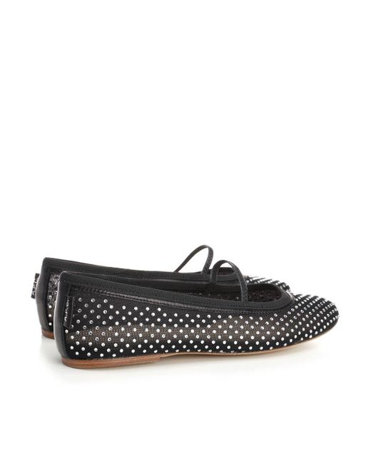 A.P.C. Gray Transparent Swan Ballet Flats