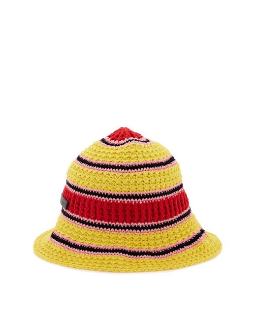 Stella McCartney Multicolor Cotton Crochet Bucket Hat