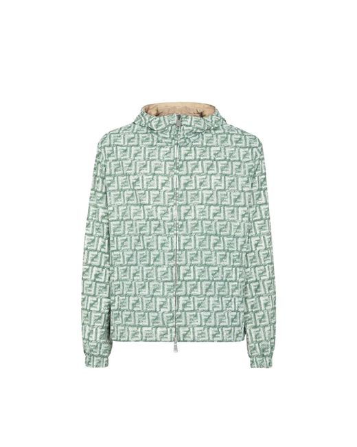 Fendi Green Light Jackets for men