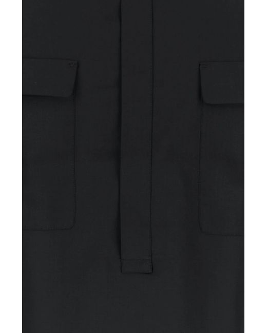 PT Torino Black Patched Pocket Plain Shirt for men