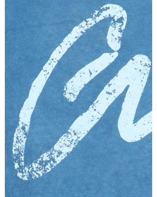 Greg Lauren Blue T-shirt for men