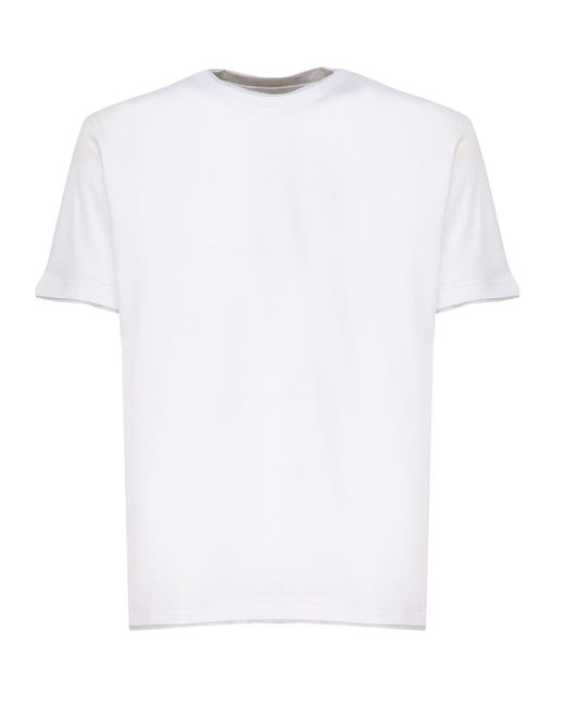 Eleventy White Crew Neck T-Shirt for men