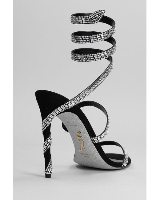 Rene Caovilla Black Sandals