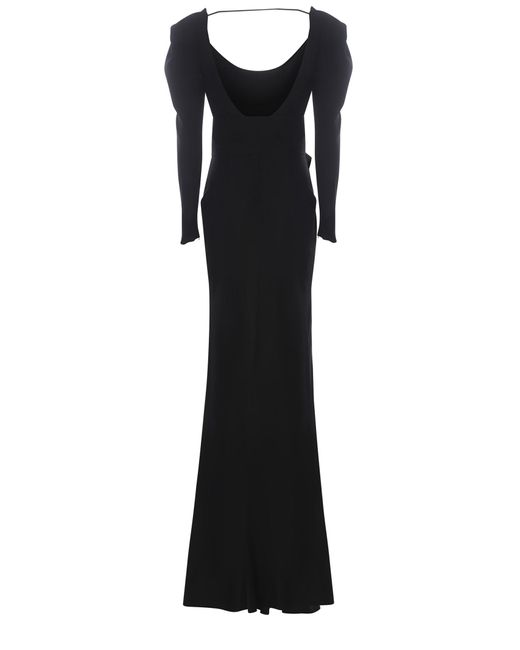 GIUSEPPE DI MORABITO Black Long Dress Made Of Crepe