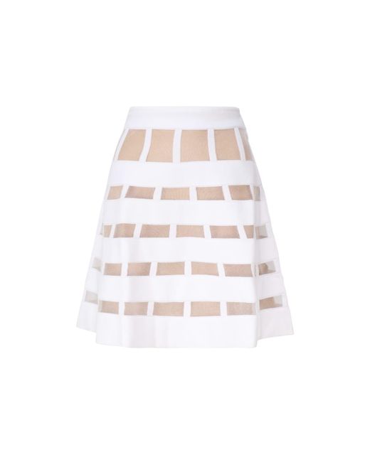 Genny White Skirt With Iconic Embroidery