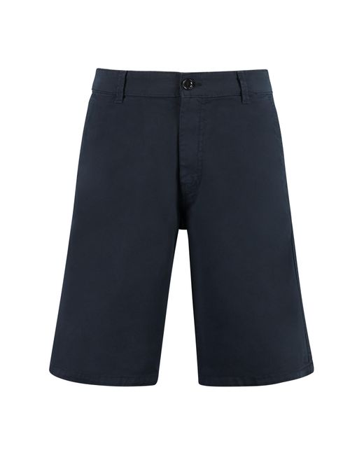 Aspesi Blue Cotton Bermuda Shorts for men